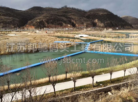陜西延安南泥灣景區浮橋